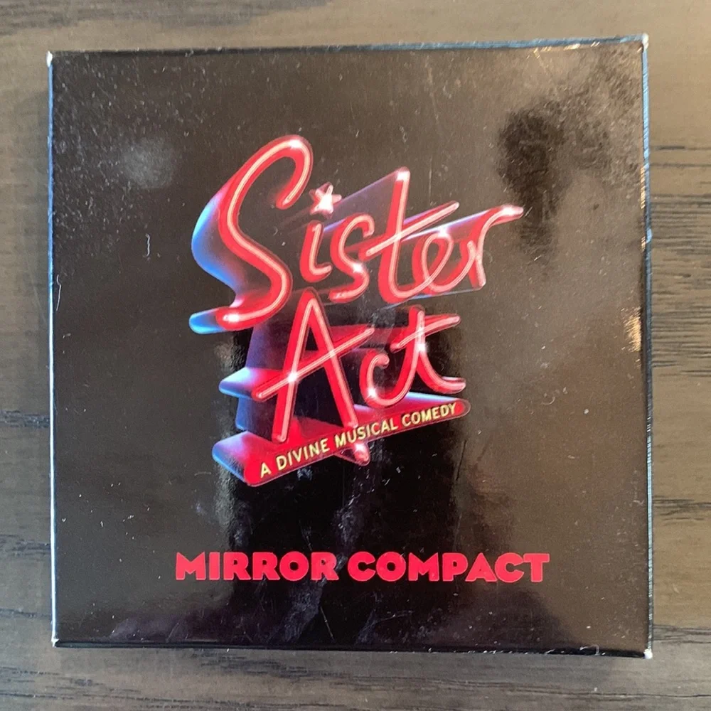 Sister Act Fabulous Mirror Compact with Red Rhinestones